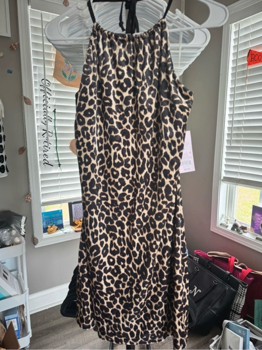 wild fable Leopard Print Mini Dress - Tan/Black